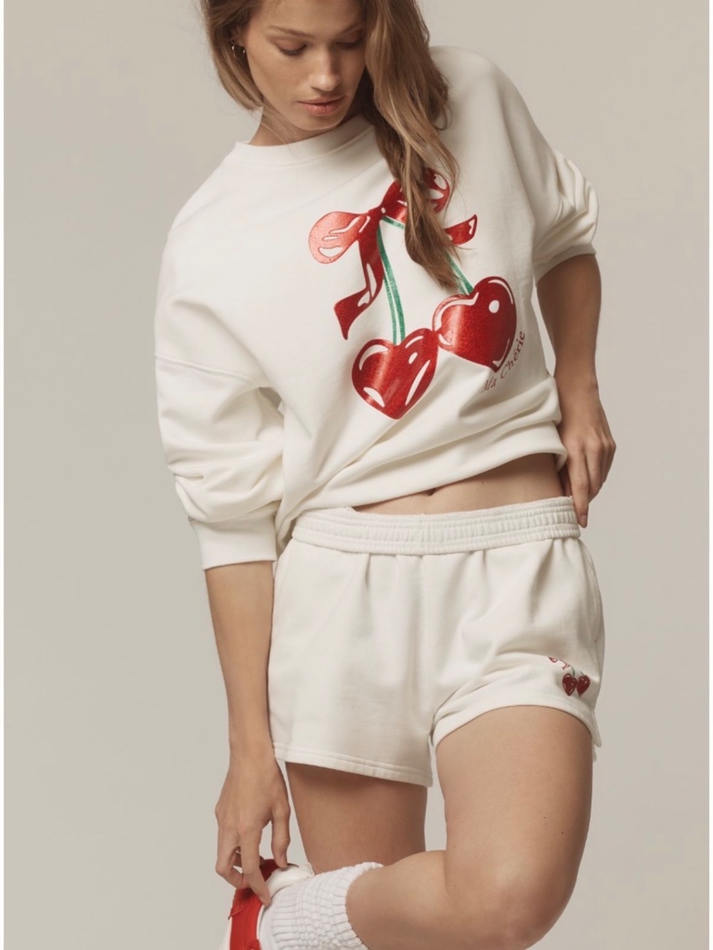 Beach Riot x Anthropologie Malik cherry pull on shorts small NWT - Picture 2 of 6